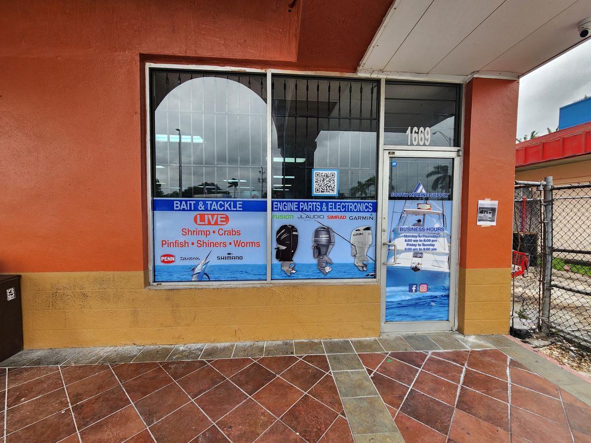 Bait & Tackle Window Graphics — Storefront & Windows by Brazilian Signs