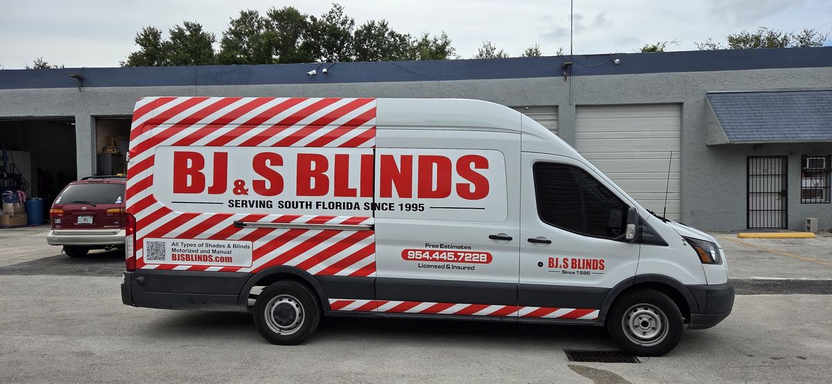 BJ&S Blinds High-Roof Van — Fleet Graphics by Brazilian Signs