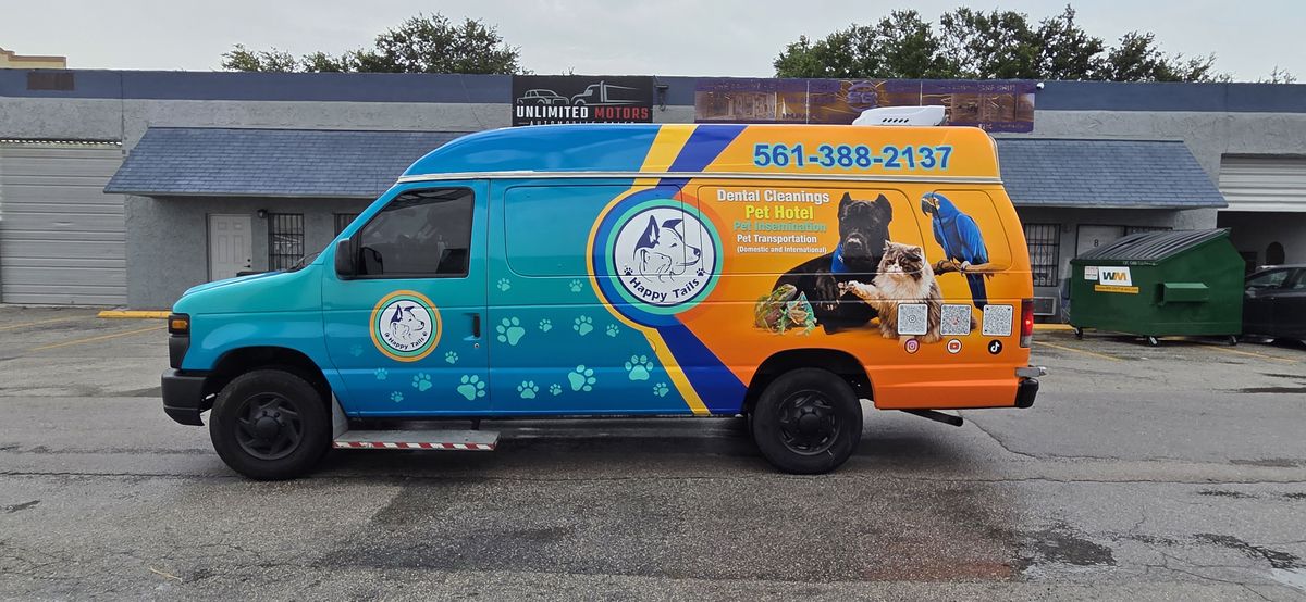 Sky Safari Pet Hotel Van — Vehicle Wraps by Brazilian Signs