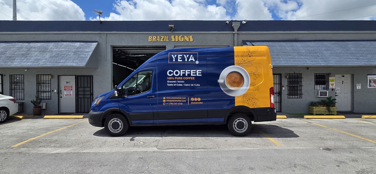 Yeya Coffee Delivery Van — Vehicle Wraps by Brazilian Signs
